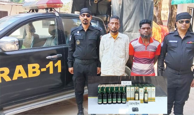 কুমিল্লায় ৪৮ বোতল বিদেশী মদসহ গ্রেফতার ২
